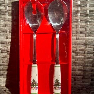 Nikko Ceramics Holiday Tree Serving Spoon Set